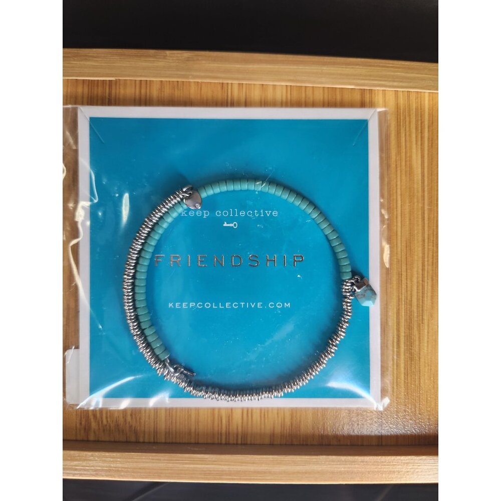 Keep Collective ~ Friendship Beaded Wrap Bracelet ~ Turquoise